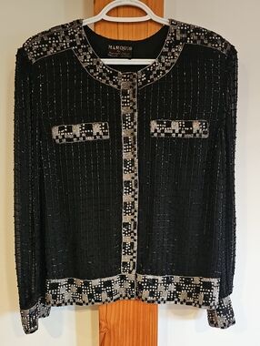 Vintage 80s Glam Marquis Beaded Blazer